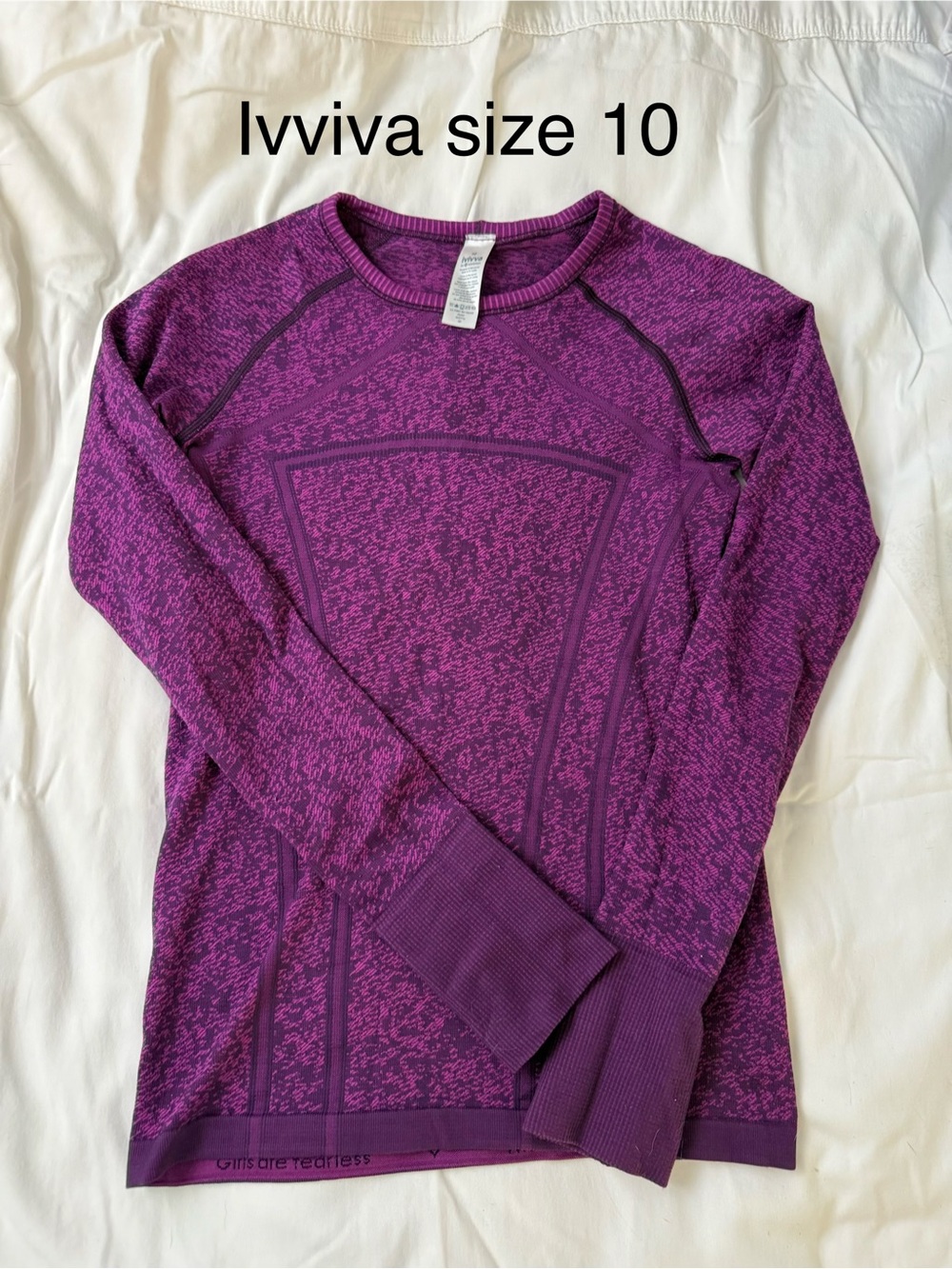 Ivivva Purple Long-Sleeve Seamless Active Tee
